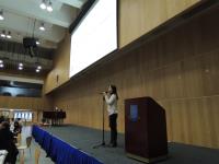 Ms. Jessica Tam, Senior Manager of HKCSS-HSBC Social Enterprise Business Centre, introduced to students the social mission of social enterprise in the College's cultural dinner.